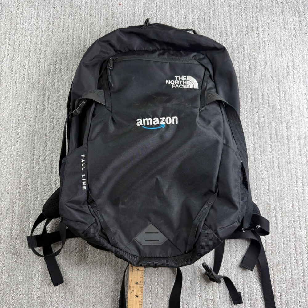 The North Face Fall Line Backpack Amazon Logo Black FlexVent Laptop Bag